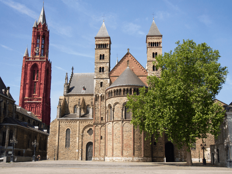 Basilica of Saint Servatius and Saint John's Church on the Vrijthof in Maastricht.